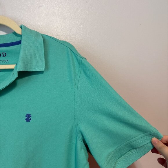Izod Advantage Performance Polo Shirt M Natural Stretch Seafoam - Picture 2 of 7